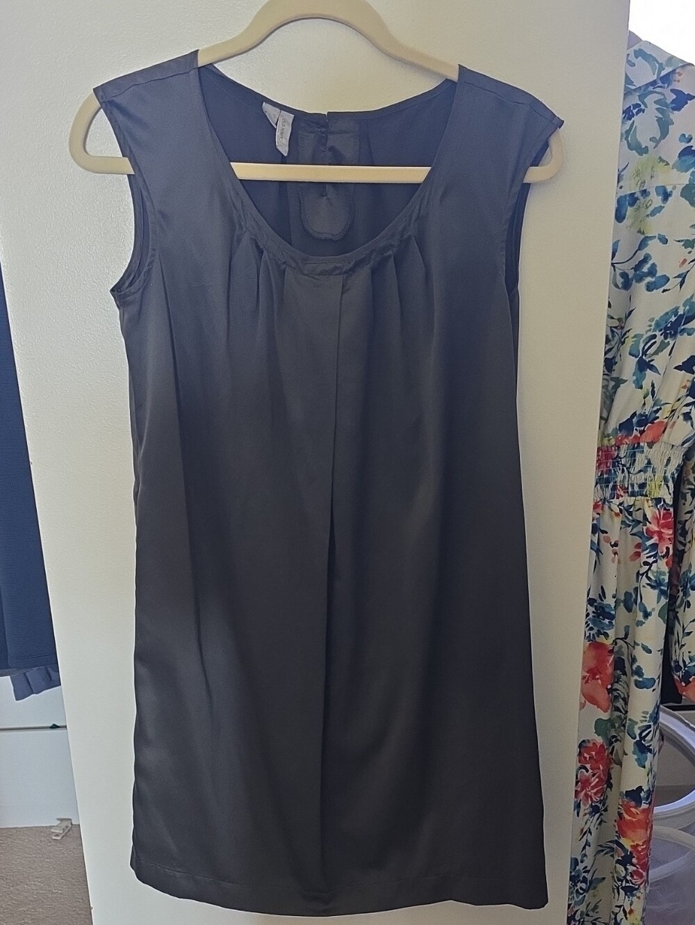 Old Navy Satin Finished Charcoal Grey Dress
